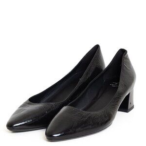 Aquatalia Pasha Pump Black Patent Leather Heels